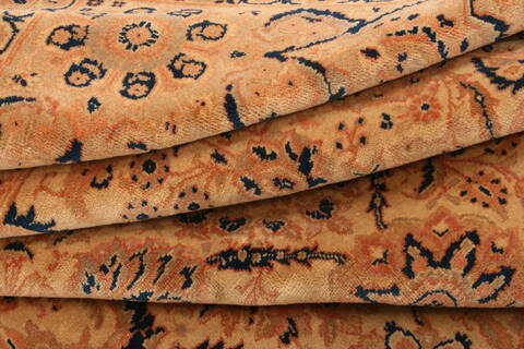Tabriz Yellow Hand Knotted 82 X 99  Area Rug 100-23059 Image 5