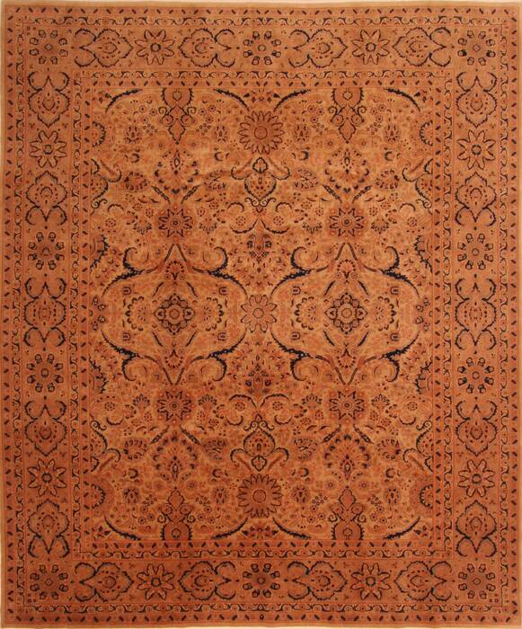 Tabriz Yellow Hand Knotted 82 X 99  Area Rug 100-23059 Image 0