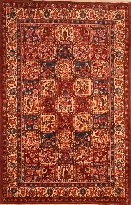 Bakhtiar Red Hand Knotted 68 X 103  Area Rug 100-23061 Image 0
