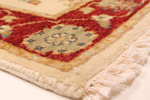 Ziegler Beige Runner Hand Knotted 27 X 103  Area Rug 250-23064 Image 6