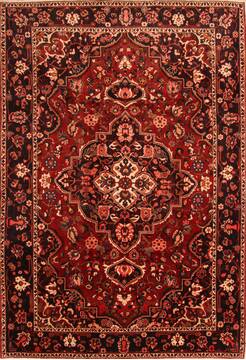 Mazlaghan Red Hand Knotted 7'3" X 10'8"  Area Rug 100-23076