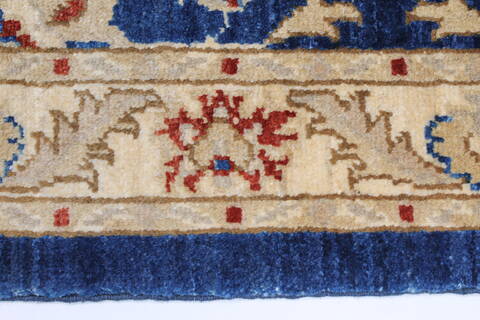 Pishavar Blue Runner Hand Knotted 29 X 910  Area Rug 250-23085 Image 10