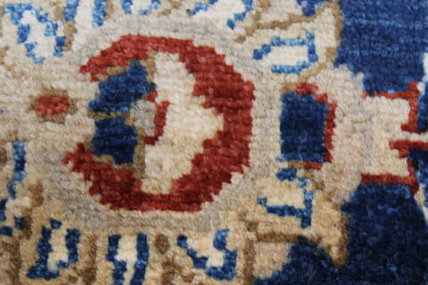 Pishavar Blue Runner Hand Knotted 29 X 910  Area Rug 250-23085 Image 5