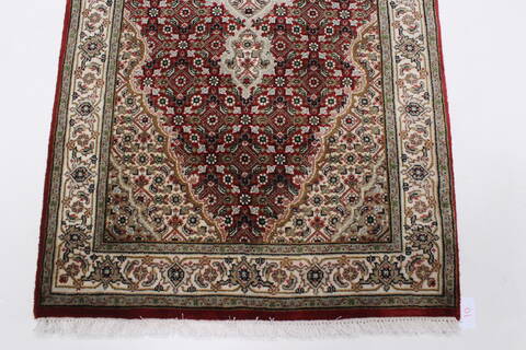 Herati Red Runner Hand Knotted 25 X 101  Area Rug 250-23087 Image 4