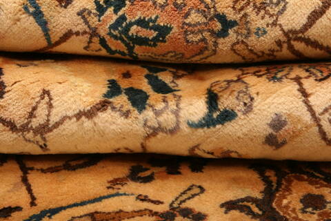 Mashad Beige Hand Knotted 66 X 103  Area Rug 100-23090 Image 3