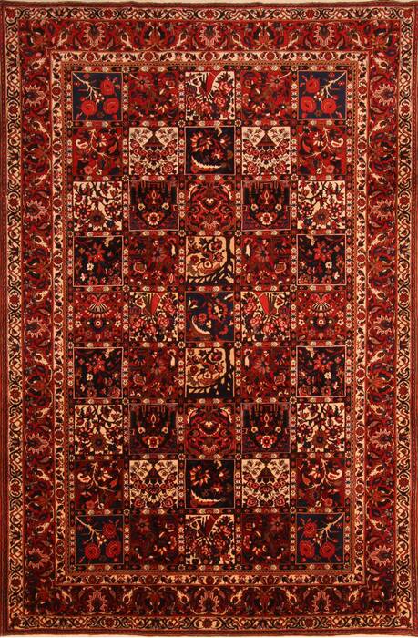 Bakhtiar Red Hand Knotted 69 X 103  Area Rug 100-23104 Image 0