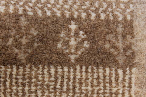 Modern Beige Runner Hand Knotted 27 X 101  Area Rug 250-23105 Image 10