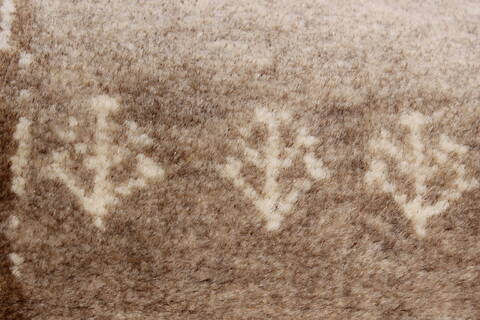 Modern Beige Runner Hand Knotted 27 X 101  Area Rug 250-23105 Image 9