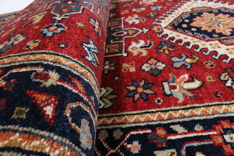 Karajeh Red Runner Hand Knotted 26 X 100  Area Rug 250-23119 Image 10