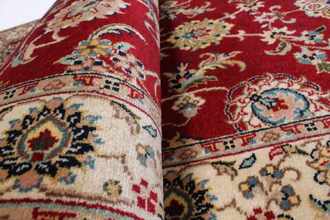 Isfahan Red Runner Hand Knotted 27 X 910  Area Rug 250-23125 Image 12