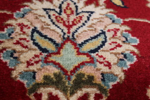 Isfahan Red Runner Hand Knotted 27 X 910  Area Rug 250-23125 Image 8