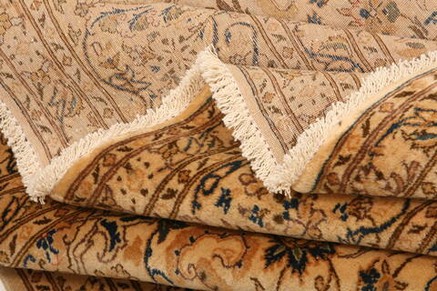 Kashan Yellow Hand Knotted 69 X 99  Area Rug 100-23137 Image 4