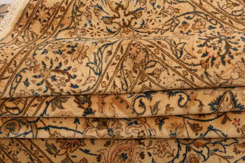 Kashan Yellow Hand Knotted 69 X 99  Area Rug 100-23137 Image 5