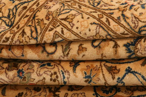 Kashan Yellow Hand Knotted 69 X 99  Area Rug 100-23137 Image 6