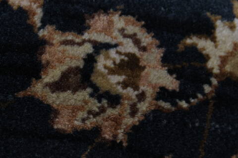 Kashmir Black Runner Hand Knotted 27 X 99  Area Rug 250-23138 Image 7