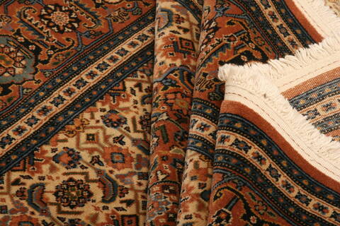Tabriz Brown Hand Knotted 61 X 90  Area Rug 100-23143 Image 4