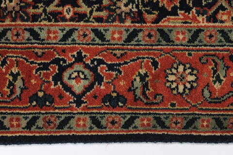 Herati Black Runner Hand Knotted 26 X 910  Area Rug 250-23148 Image 3