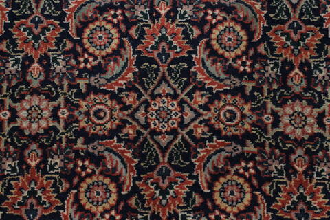 Herati Black Runner Hand Knotted 26 X 910  Area Rug 250-23148 Image 4