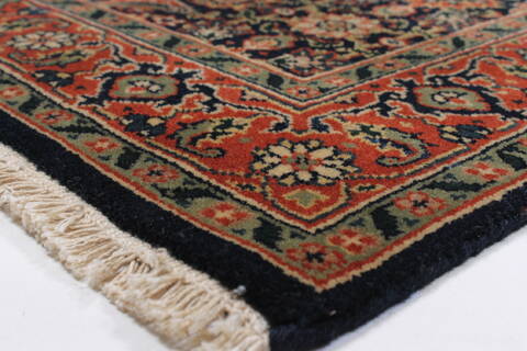 Herati Black Runner Hand Knotted 26 X 910  Area Rug 250-23148 Image 6