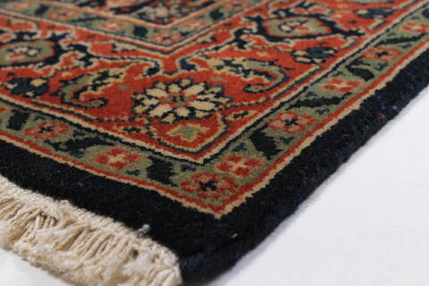 Herati Black Runner Hand Knotted 26 X 910  Area Rug 250-23148 Image 7