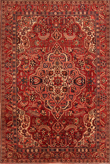 Bakhtiar Red Hand Knotted 610 X 103  Area Rug 100-23155 Image 0