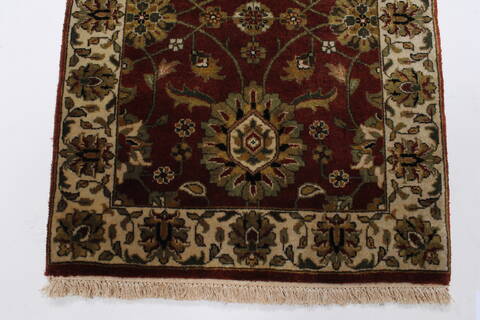 Semnan Brown Runner Hand Knotted 20 X 96  Area Rug 250-23175 Image 5
