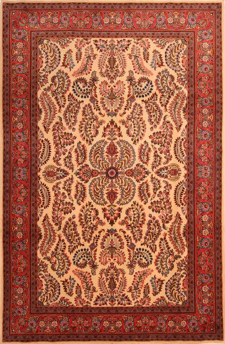 Sarouk Red Hand Knotted 67 X 101  Area Rug 100-23177 Image 0
