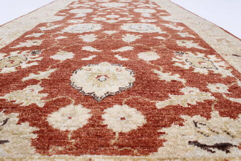 Chobi Brown Runner Hand Knotted 211 X 88  Area Rug 250-23186 Image 11