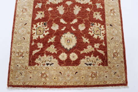 Chobi Brown Runner Hand Knotted 211 X 88  Area Rug 250-23186 Image 3