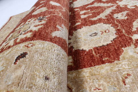Chobi Brown Runner Hand Knotted 211 X 88  Area Rug 250-23186 Image 8