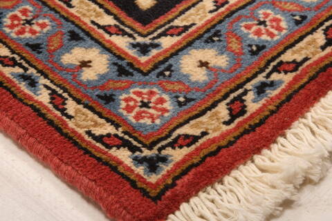 Yazd Red Hand Knotted 65 X 108  Area Rug 100-23207 Image 1