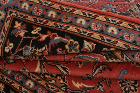 Yazd Red Hand Knotted 65 X 108  Area Rug 100-23207 Image 5