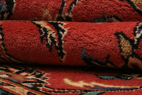 Yazd Red Hand Knotted 65 X 108  Area Rug 100-23207 Image 6