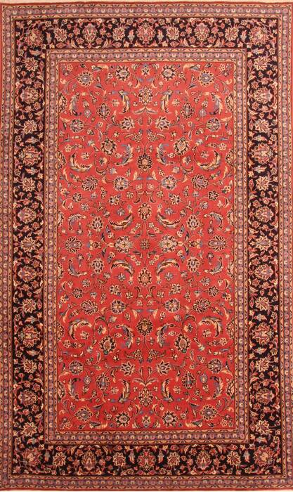 Yazd Red Hand Knotted 65 X 108  Area Rug 100-23207 Image 0