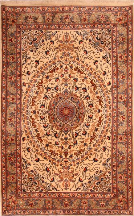 Kashmar Beige Hand Knotted 68 X 107  Area Rug 100-23212 Image 0
