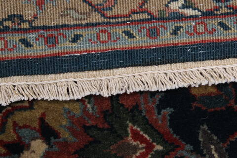 Isfahan Blue Runner Hand Knotted 28 X 911  Area Rug 250-23220 Image 12
