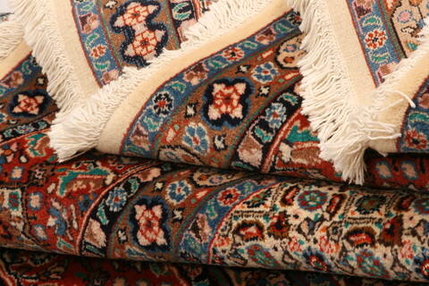 Mood Cream Square Hand Knotted 69 X 85  Area Rug 100-23224 Image 5