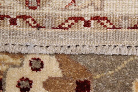 Pishavar Grey Runner Hand Knotted 29 X 99  Area Rug 250-23225 Image 10