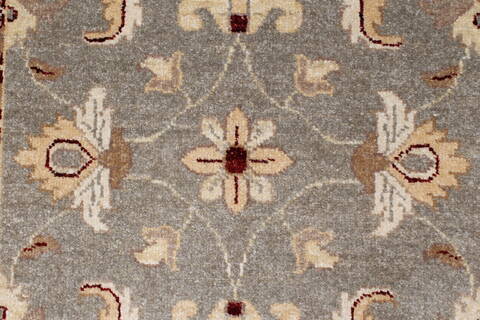 Pishavar Grey Runner Hand Knotted 29 X 99  Area Rug 250-23225 Image 2