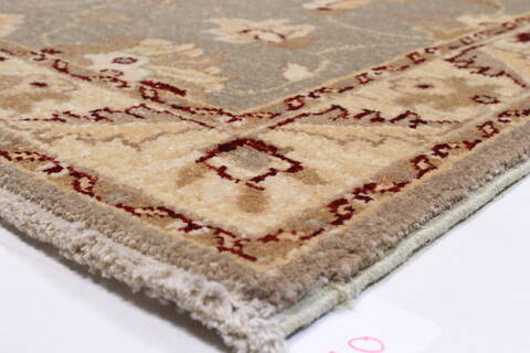 Pishavar Grey Runner Hand Knotted 29 X 99  Area Rug 250-23225 Image 4
