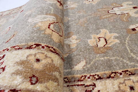 Pishavar Grey Runner Hand Knotted 29 X 99  Area Rug 250-23225 Image 8