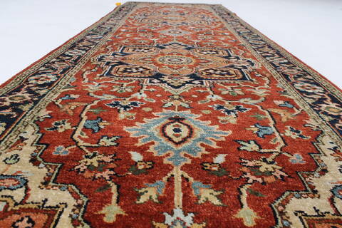Kashmar Brown Runner Hand Knotted 25 X 80  Area Rug 250-23233 Image 1