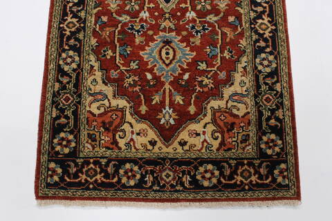 Kashmar Brown Runner Hand Knotted 25 X 80  Area Rug 250-23233 Image 4