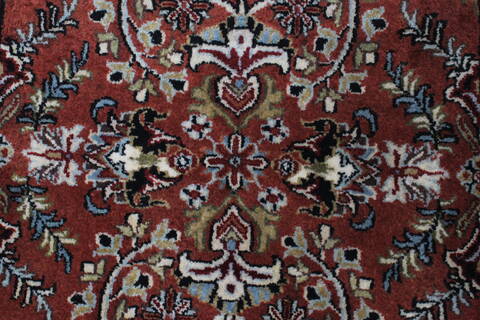 Semnan Brown Runner Hand Knotted 25 X 80  Area Rug 250-23234 Image 3