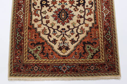 Serapi Beige Runner Hand Knotted 26 X 711  Area Rug 250-23235 Image 5