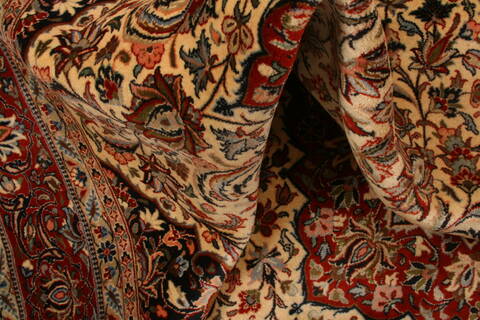 Sarouk Beige Hand Knotted 69 X 910  Area Rug 100-23236 Image 2