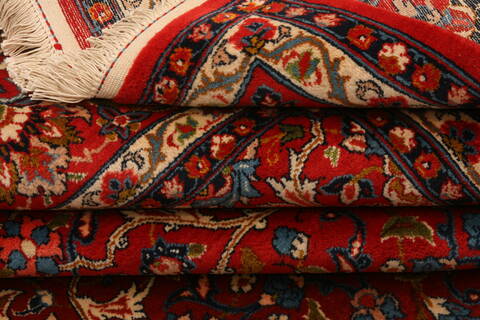 Isfahan Red Hand Knotted 610 X 100  Area Rug 100-23240 Image 6