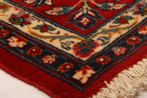 Isfahan Red Hand Knotted 610 X 100  Area Rug 100-23240 Image 9