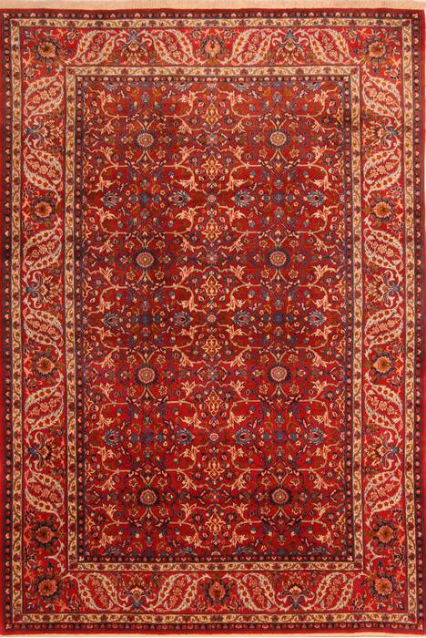 Isfahan Red Hand Knotted 610 X 100  Area Rug 100-23240 Image 0