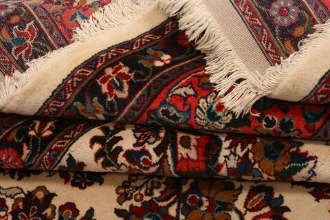 Sarouk Red Square Hand Knotted 87 X 89  Area Rug 100-23255 Image 5